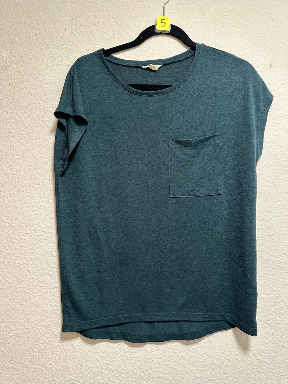 Caslon Women’s Pocket Tee Size Small Dark Green Rayon Blend